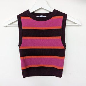 ZARA Funky Cropped Sleeveless Knit Top